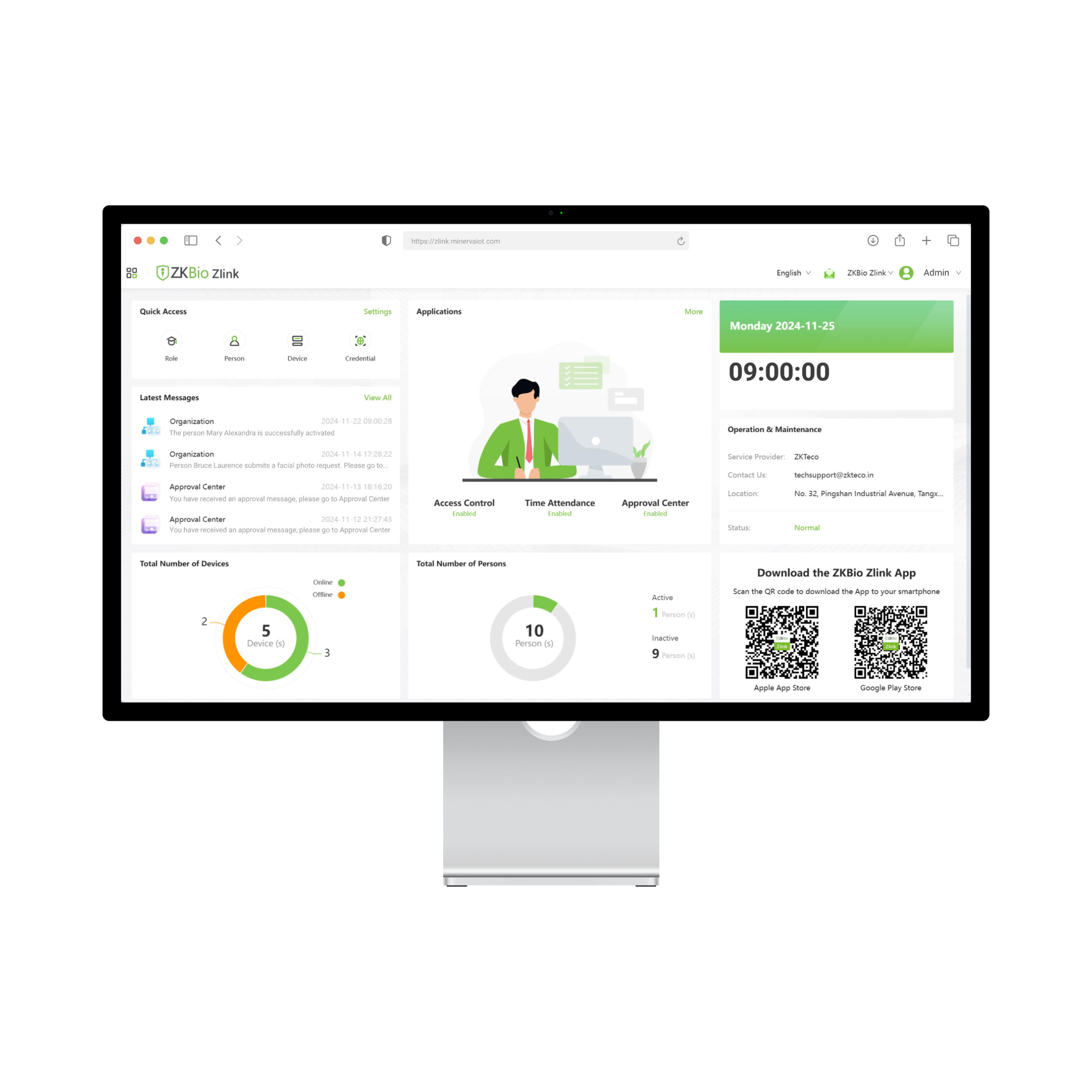 ZKBio Zlink สมัครใช้งานและสร้างองค์กร